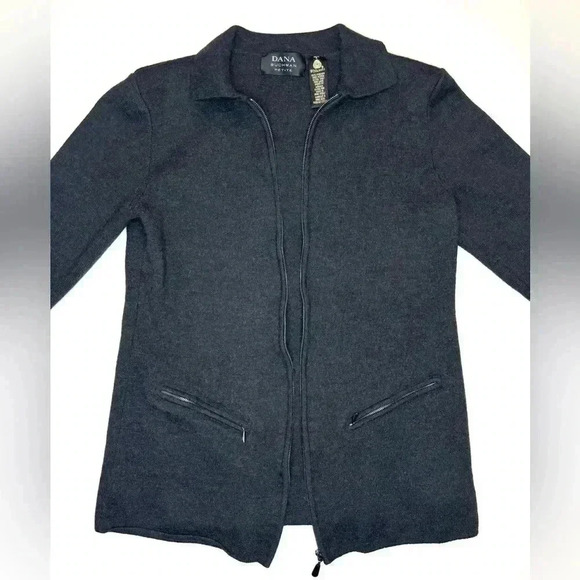 Dana Buchman Women’s 100 % Pure New Merino Wool Zip Up Sweater Size- Small - Picture 3 of 8